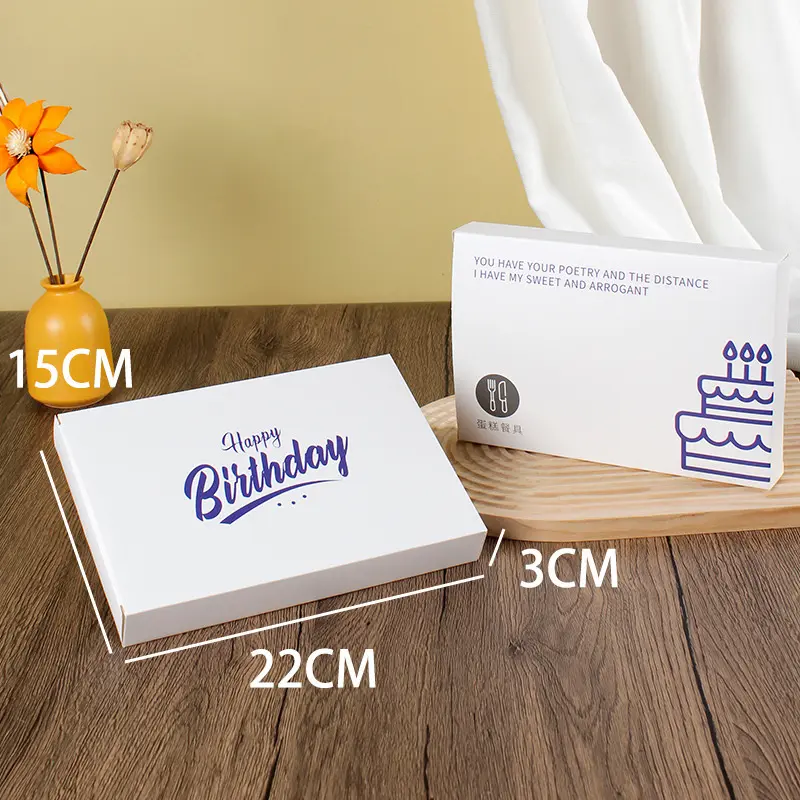 High-Quality Customized Personalized Cake Tableware White Card Paper Packaging Box Suppliers, Factories