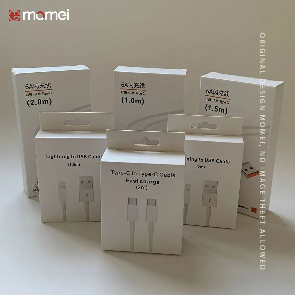 Custom Customized 3C Data Cable Hanging Type Printed Foldable Paper Cartons Boxes For Packing Supplier, Factories