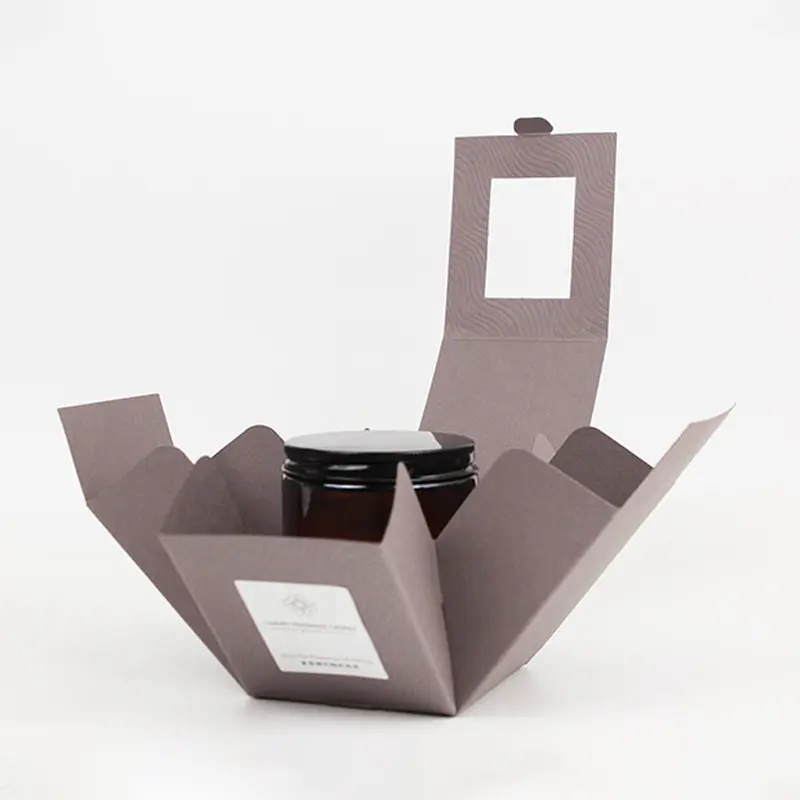 Custom One-Piece Design Specialty Paper Candle Packaging