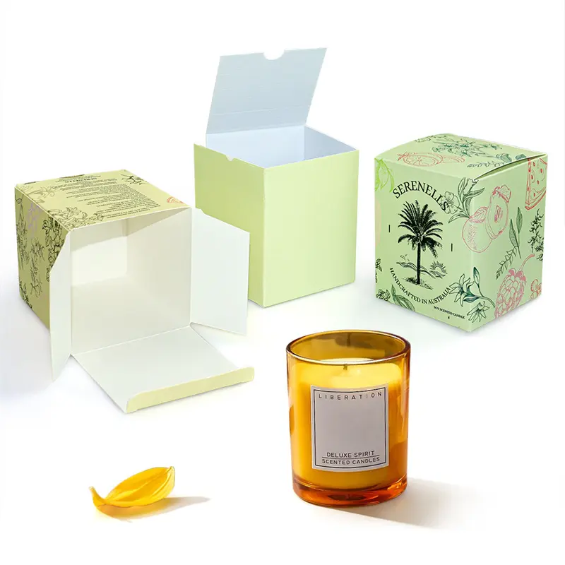 High-Quality Customized Personalized Cardboard Folding Paper Boxes For Candles Supplier, Factories