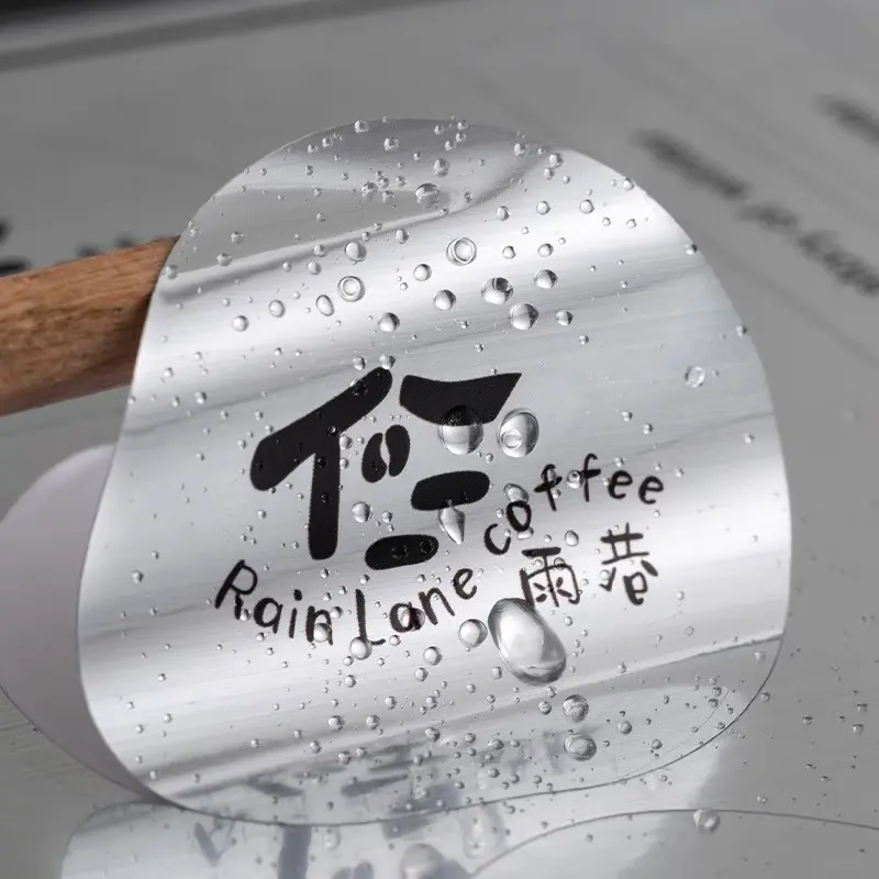 Custom Customized Brushed Silver Logo Sticker Printing Supplier, Factory