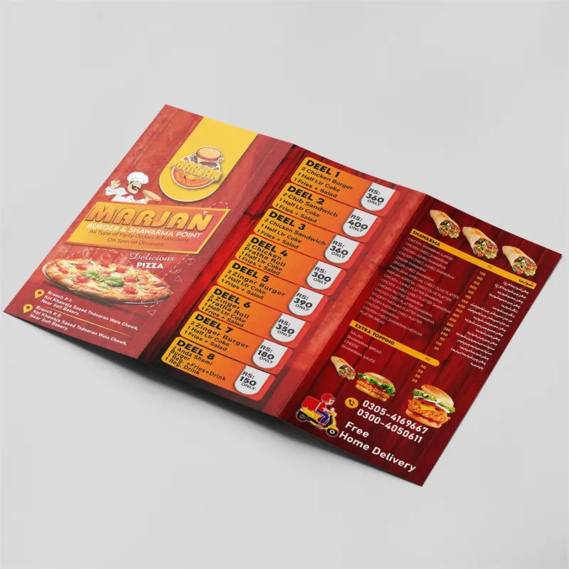 High-Quality Customize Simple Food Booklet Hamburger Restaurant Menu Design Suppliers, Factories