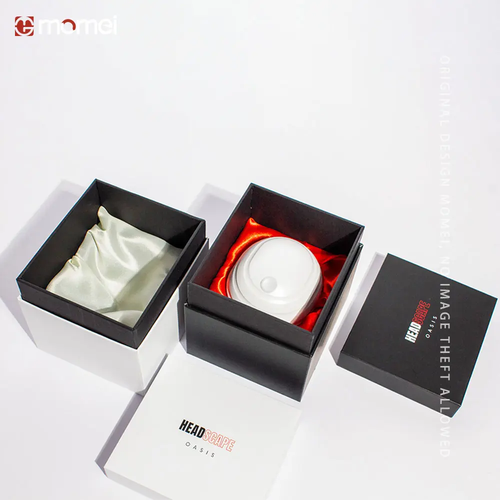 Custom  Personalized Gray Board Satin Lined Gift Box Packaging For Massage Devices