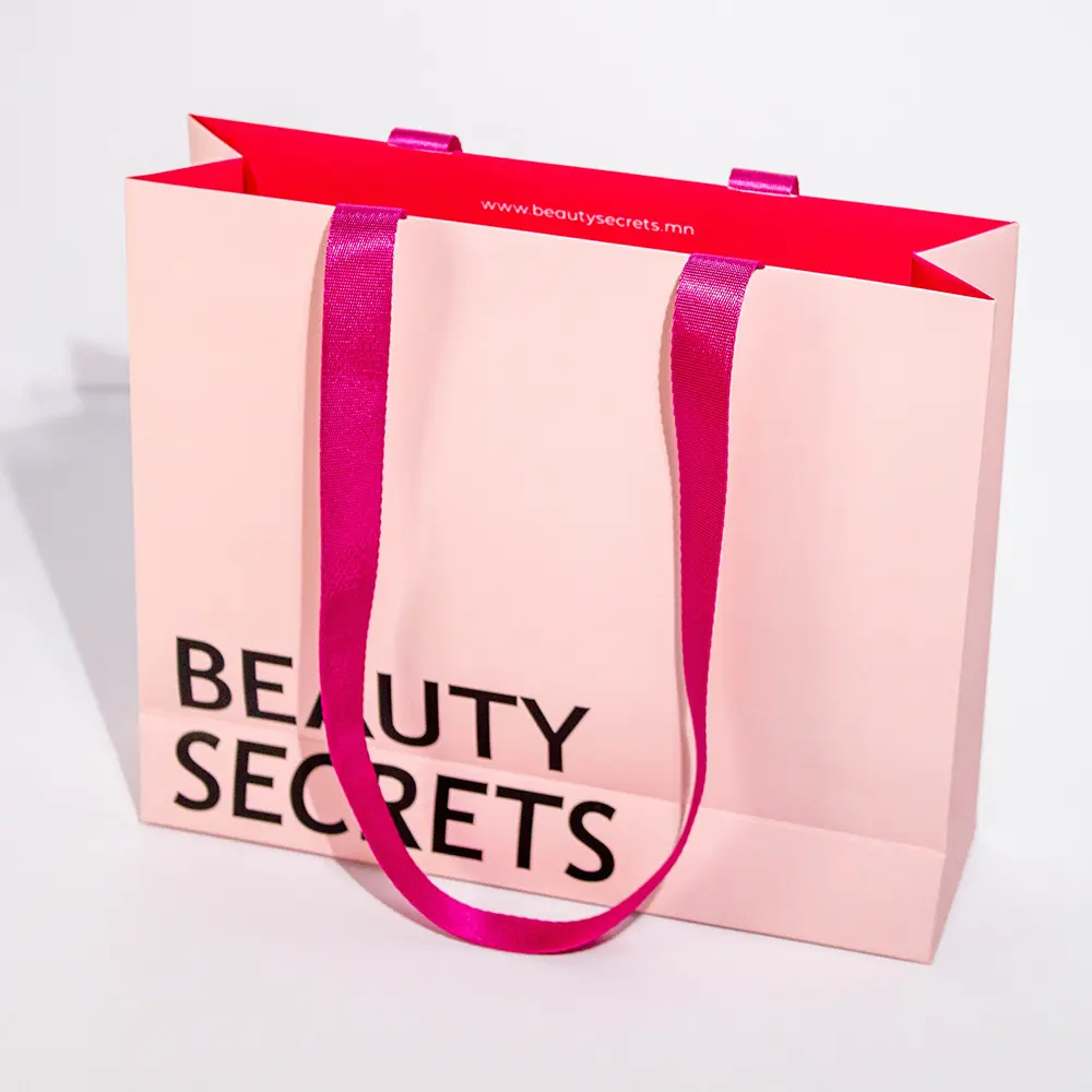 Custom Pink Gift Paper Bag