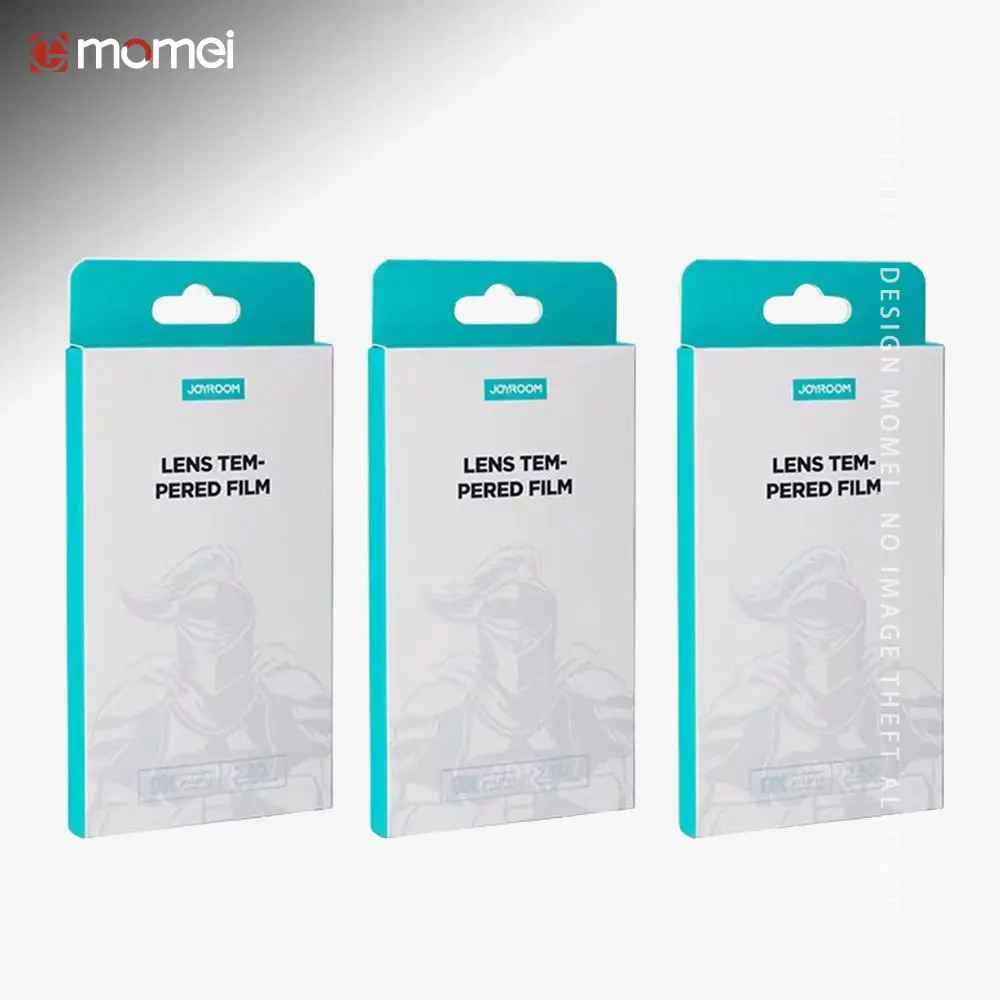 Custom Personalized Hot Stamping Process Hanging Type Lens Protection Film Paper Packaging Box Supplier, Service