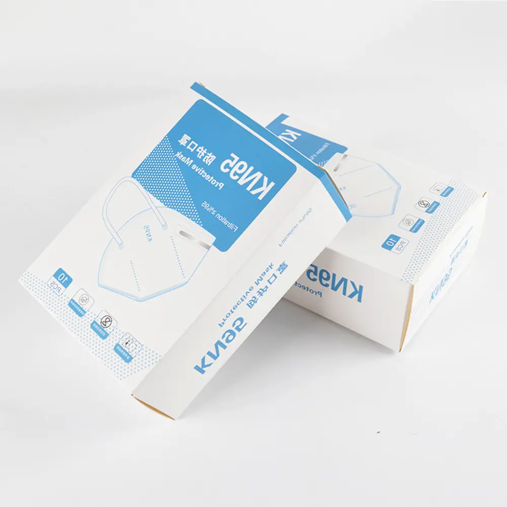 Custom Customized Printed Medical Masks Folding Packaging Boxes Suppliers, Factory