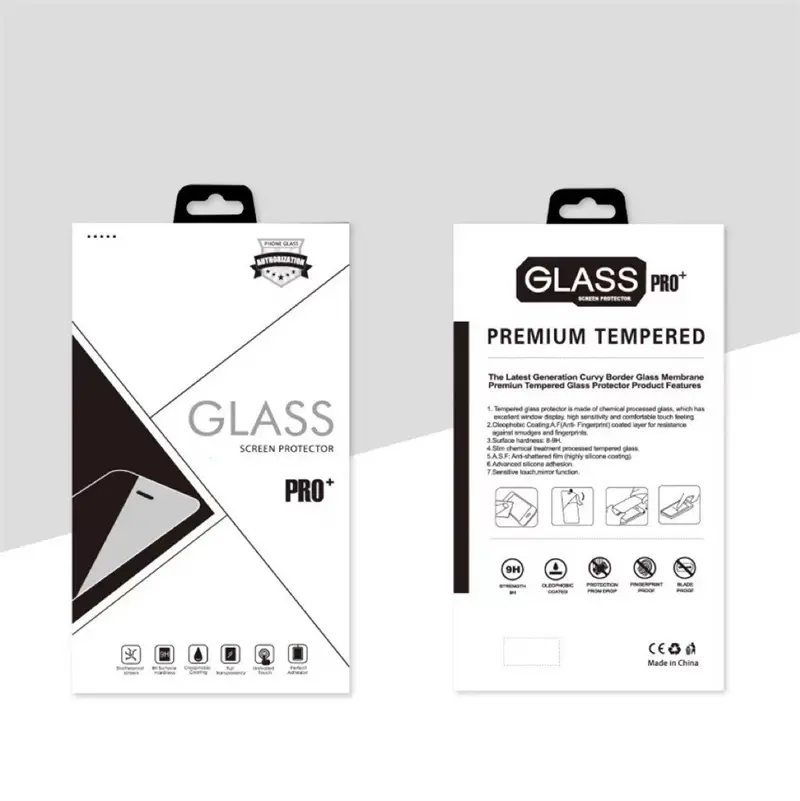 Custom Customized Hanging Hot Stamping Phone Screen Film Printed Cartons Suppliers, Factories