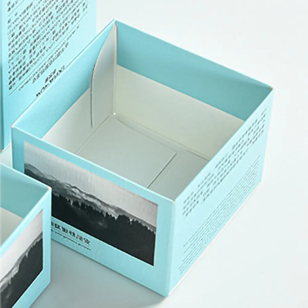 Custom Embossed Cosmetic Printing Foldable Paper Boxes For Packing