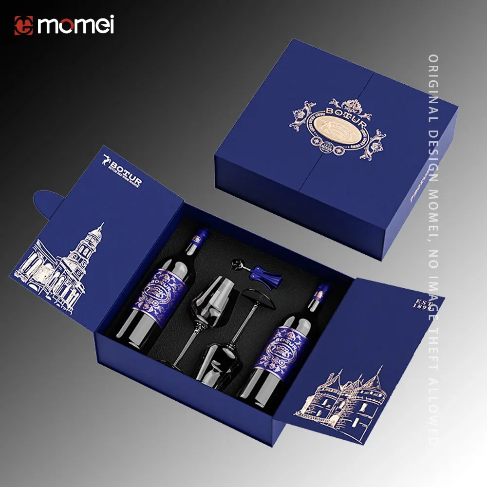 Custom Customized Design Personalised Wine Package Gift Boxes For Wine Glasses Factory, Factories