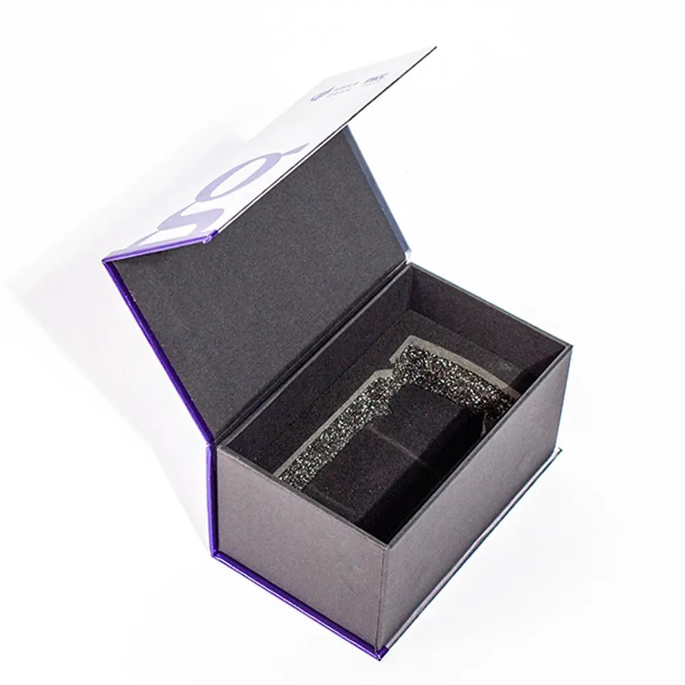 Custom Book-Shaped Magnetic Medication Gift  Silver Cardboard Packaging Boxes With Logo