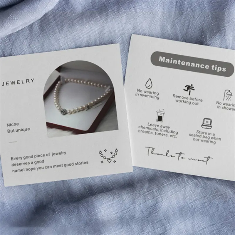 Custom Thank You Card Graphic Design Jewelry Maintenance Nail Services Card Design