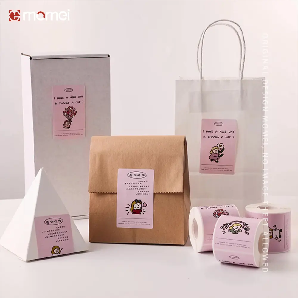 Custom Customized Pink Thank You Stickers with Cartoon Characters - China Suppliers & Factory Packs for Warm Packaging Decoration Supplier, Service