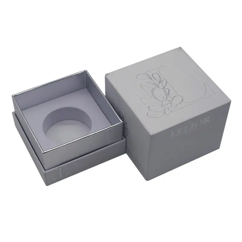 Custom Customized Hot Silver Foil Printed Gift Packaging With Flocked Inner Tray Factory, Service