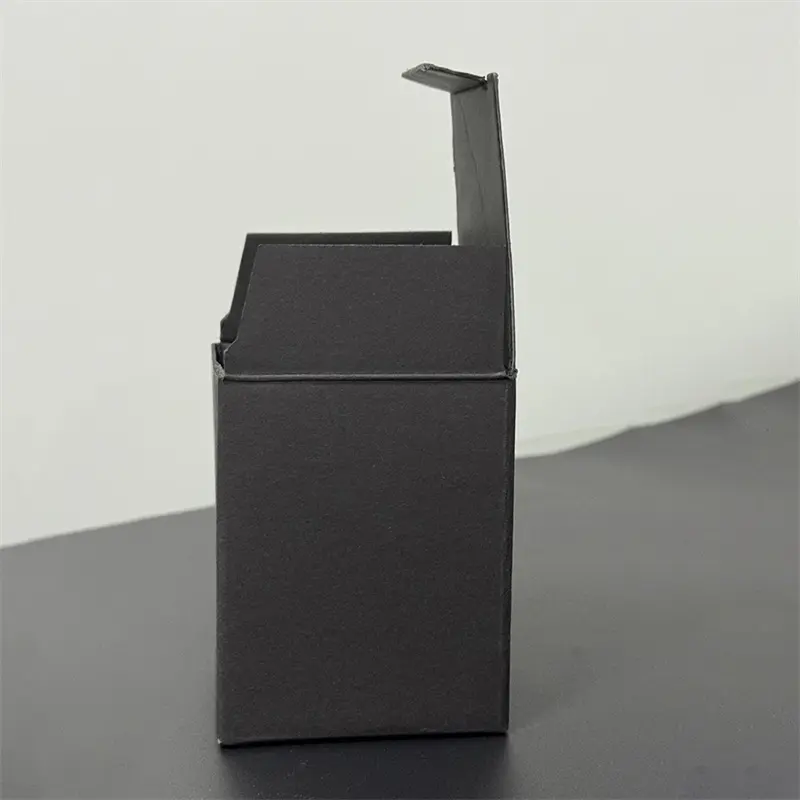 Custom Customized Black Card Square Stamping Folded Boxes For Packaging Candles Factory, Service