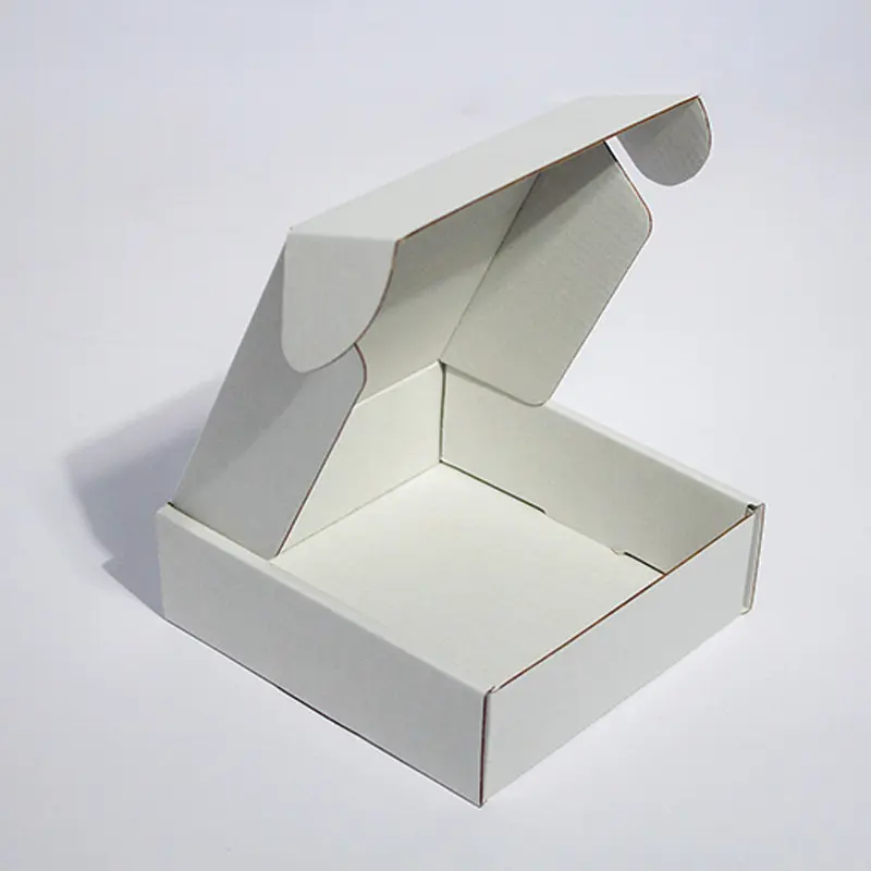 Custom Printed Necklace Shipping Flat Cardboard White Jewelry Mailer Boxes