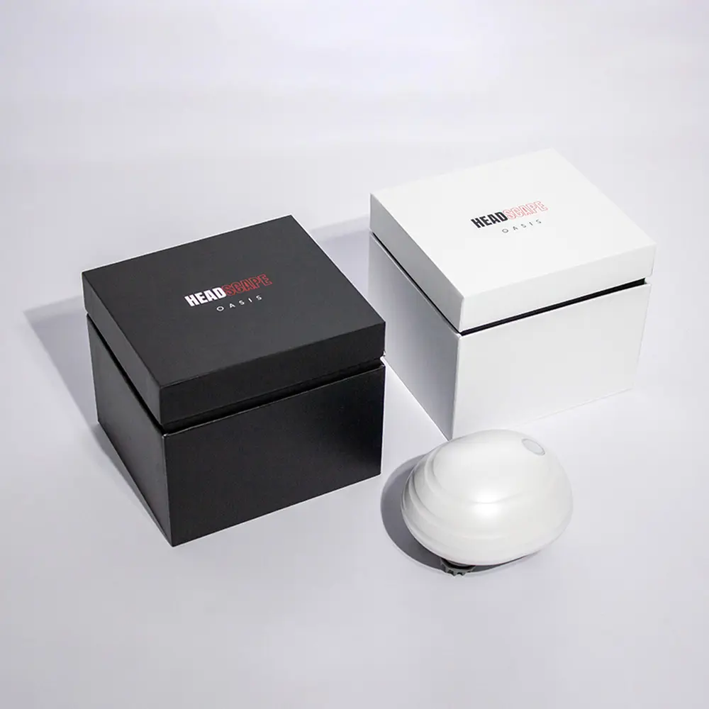 Custom  Personalized Gray Board Satin Lined Gift Box Packaging For Massage Devices