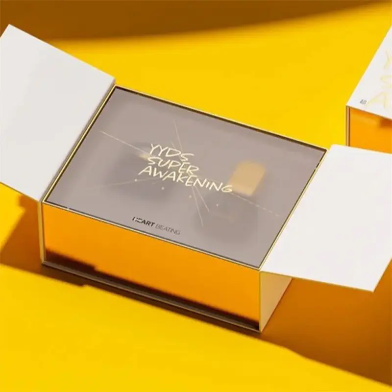 High-Quality Unique Double Door Foil Stamping Process Skincare Gift Box Packaging Supplier, Factory