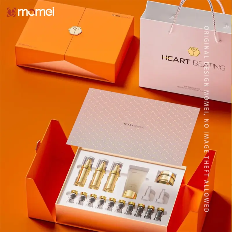 High-Quality Unique Double Door Foil Stamping Process Skincare Gift Box Packaging Supplier, Factory