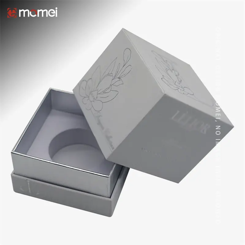 Custom Customized Hot Silver Foil Printed Gift Packaging With Flocked Inner Tray Factory, Service