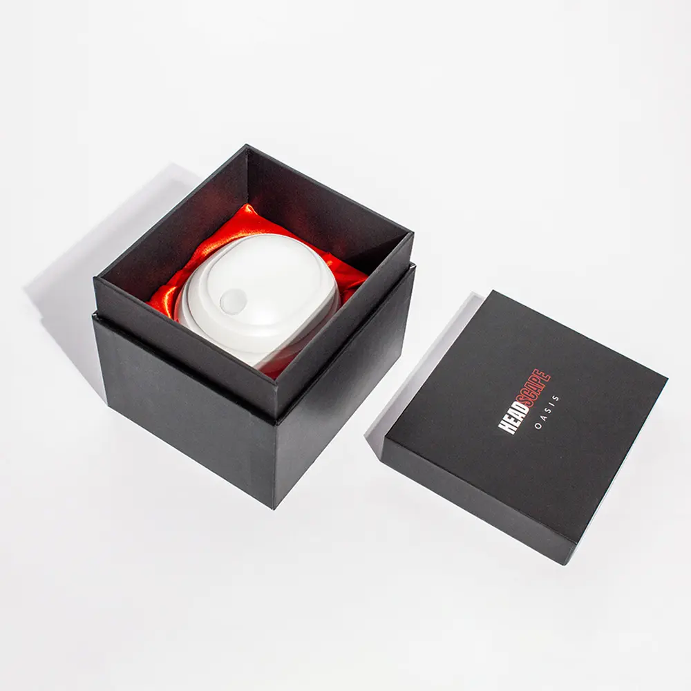 Custom  Personalized Gray Board Satin Lined Gift Box Packaging For Massage Devices