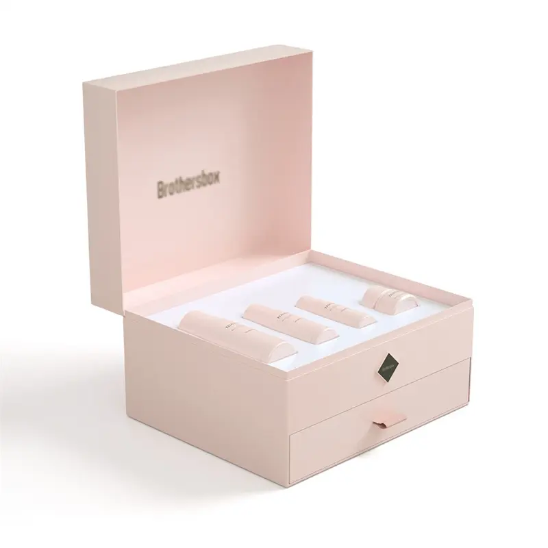 Custom Stamping Crafted Double Book Type Pull-Out Skin Care Box Packaging
