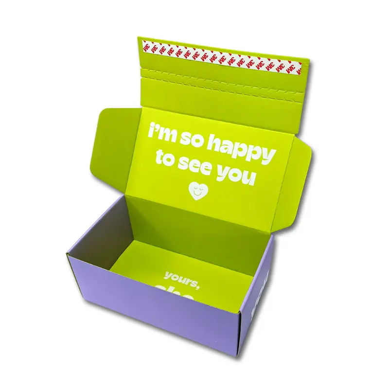 Custom Customized Hot Stamping Tear Off Small Corrugated Cardboard Boxes With  Logo Supplier, Suppliers