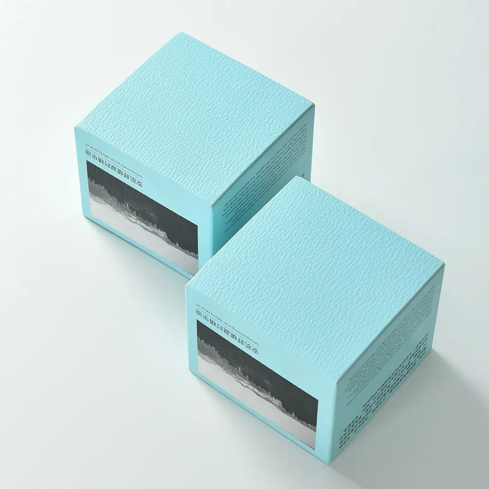 Custom Embossed Cosmetic Printing Foldable Paper Boxes For Packing