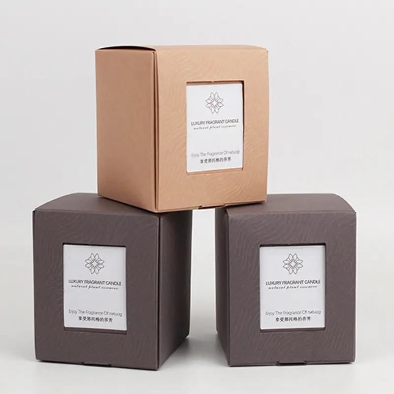 Custom One-Piece Design Specialty Paper Candle Packaging