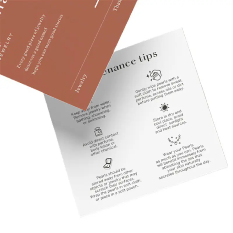 Custom Thank You Card Graphic Design Jewelry Maintenance Nail Services Card Design