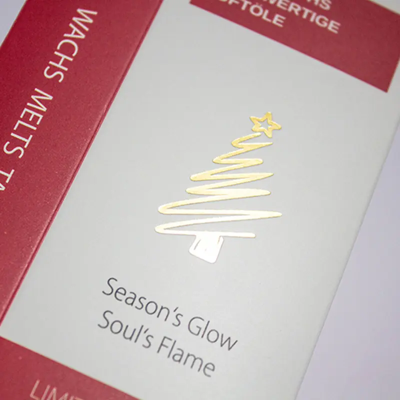 Custom Printed Sustainable Christmas Limited Edition Hot Stamping Candle Packaging Boxes For Shipping
