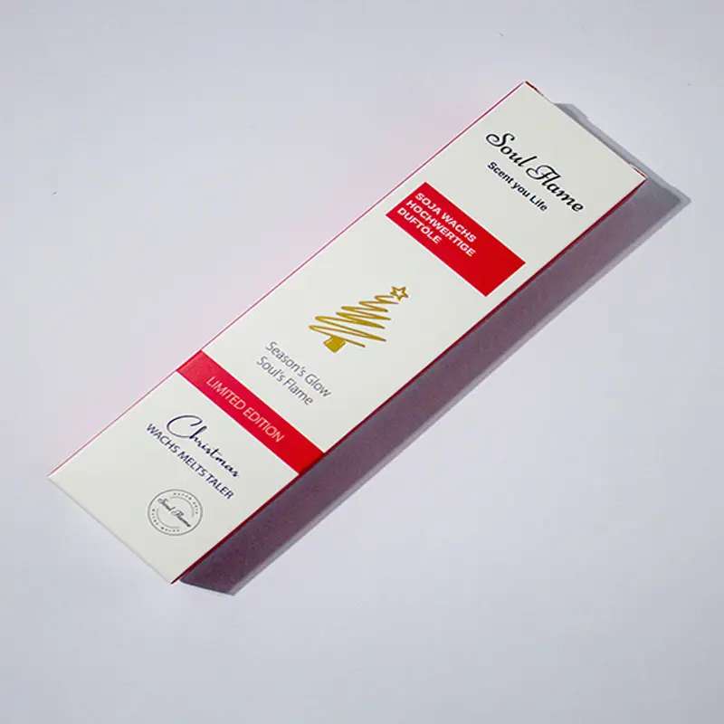 Custom Printed Sustainable Christmas Limited Edition Hot Stamping Candle Packaging Boxes For Shipping