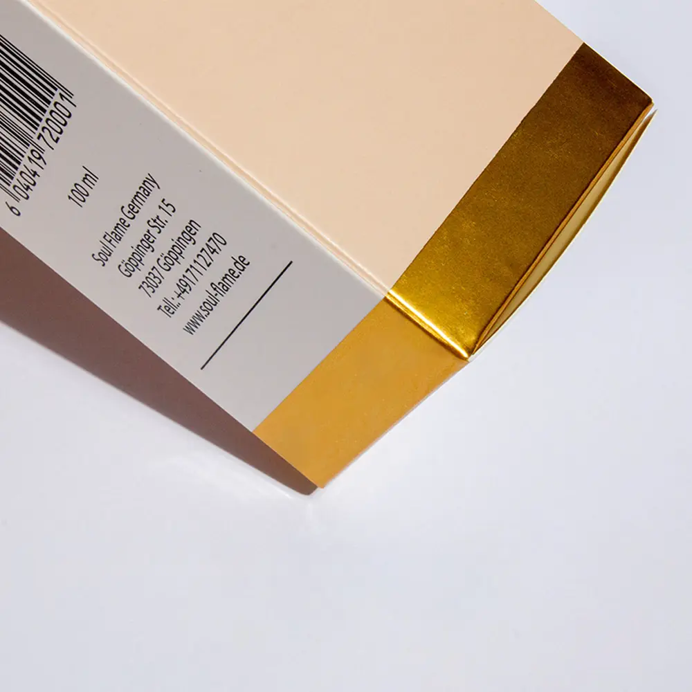Custom Printed Hot Foil Stamping Collapsible Essential Oil Box Packaging
