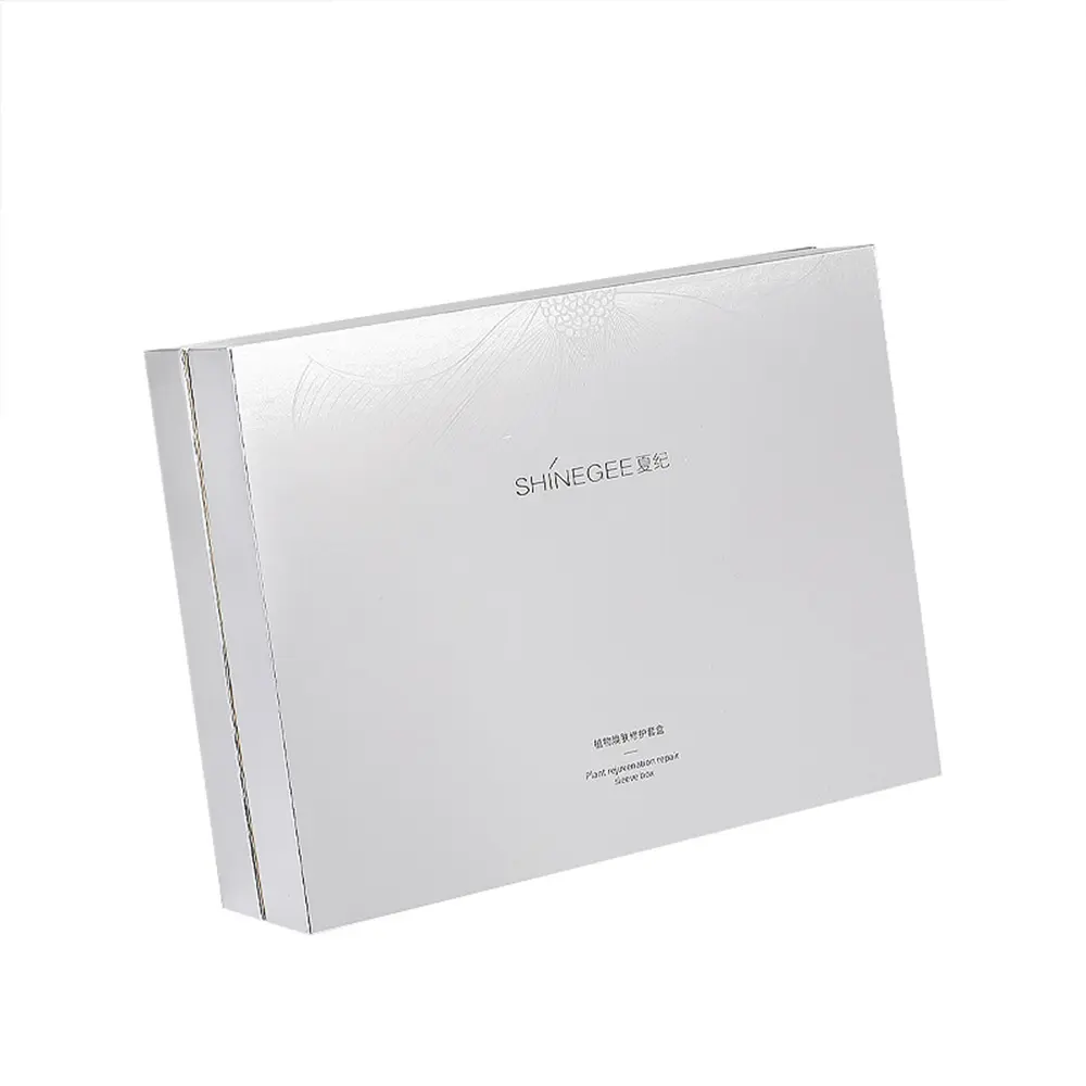 Custom UV Printing Rigid Cardboard Makeup Skin Care Satin Lined Packaging Gift Box