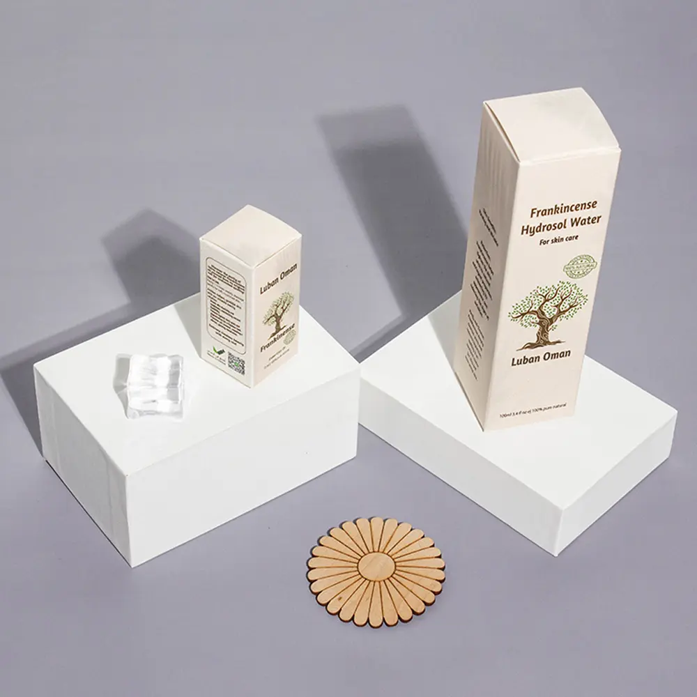 Custom Printed Mono Carton Box Skincare Products White Card Folding Packaging Boxes