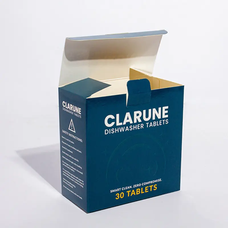 Custom Really Useful Collapsible Wrapping Dishwashing Tablets Paper Box Packaging