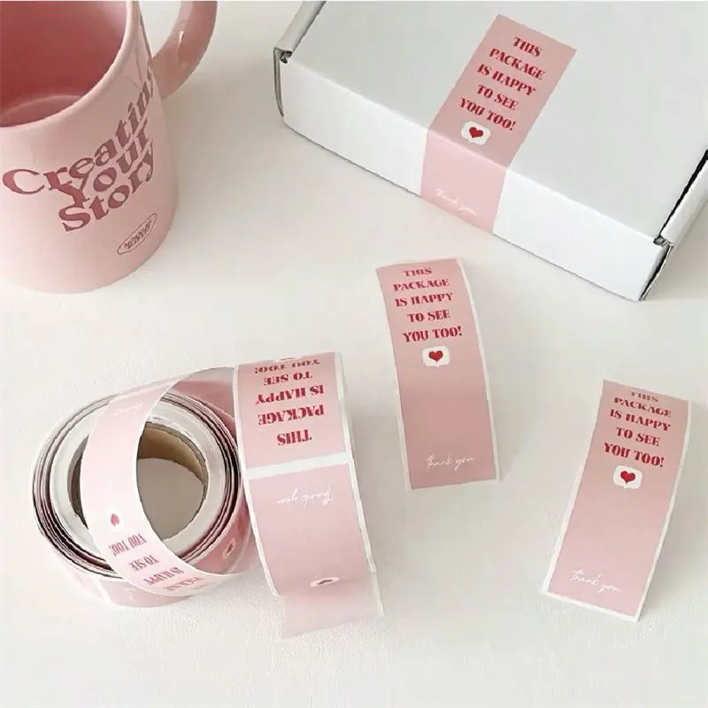 Custom Customized Pink Thank You Stickers with Cartoon Characters - China Suppliers & Factory Packs for Warm Packaging Decoration Supplier, Service