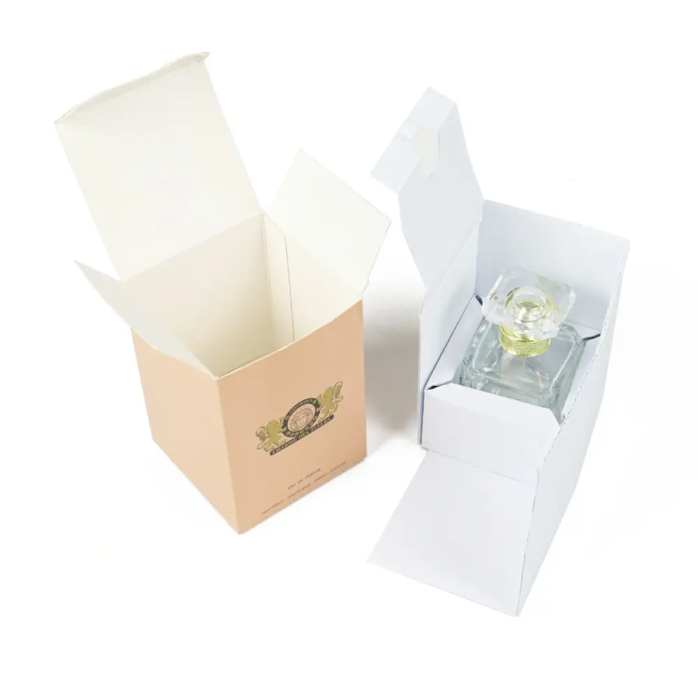 Custom Printed White Card Square Fragrance Paper Box With Insert