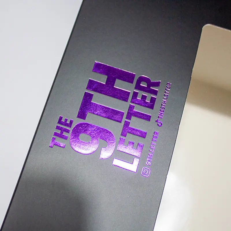 Custom Paper Purple Gold Hot Stamping Process Square Baseball Hat Shipping Boxes