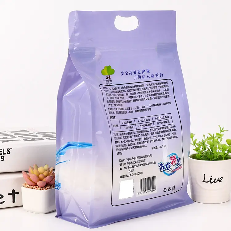 Custom Customized Laundry Detergent Stand Up Mylar Bags Pouch With Handle Factories, Service