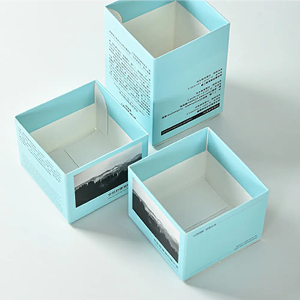Custom Embossed Cosmetic Printing Foldable Paper Boxes For Packing