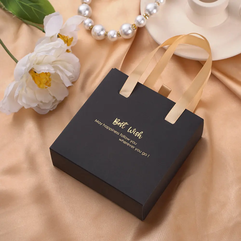 High-Quality Customized Handbag Hot Stamping Jewelry Packaging Boxes Small Paper Drawer Box Supplier, Service