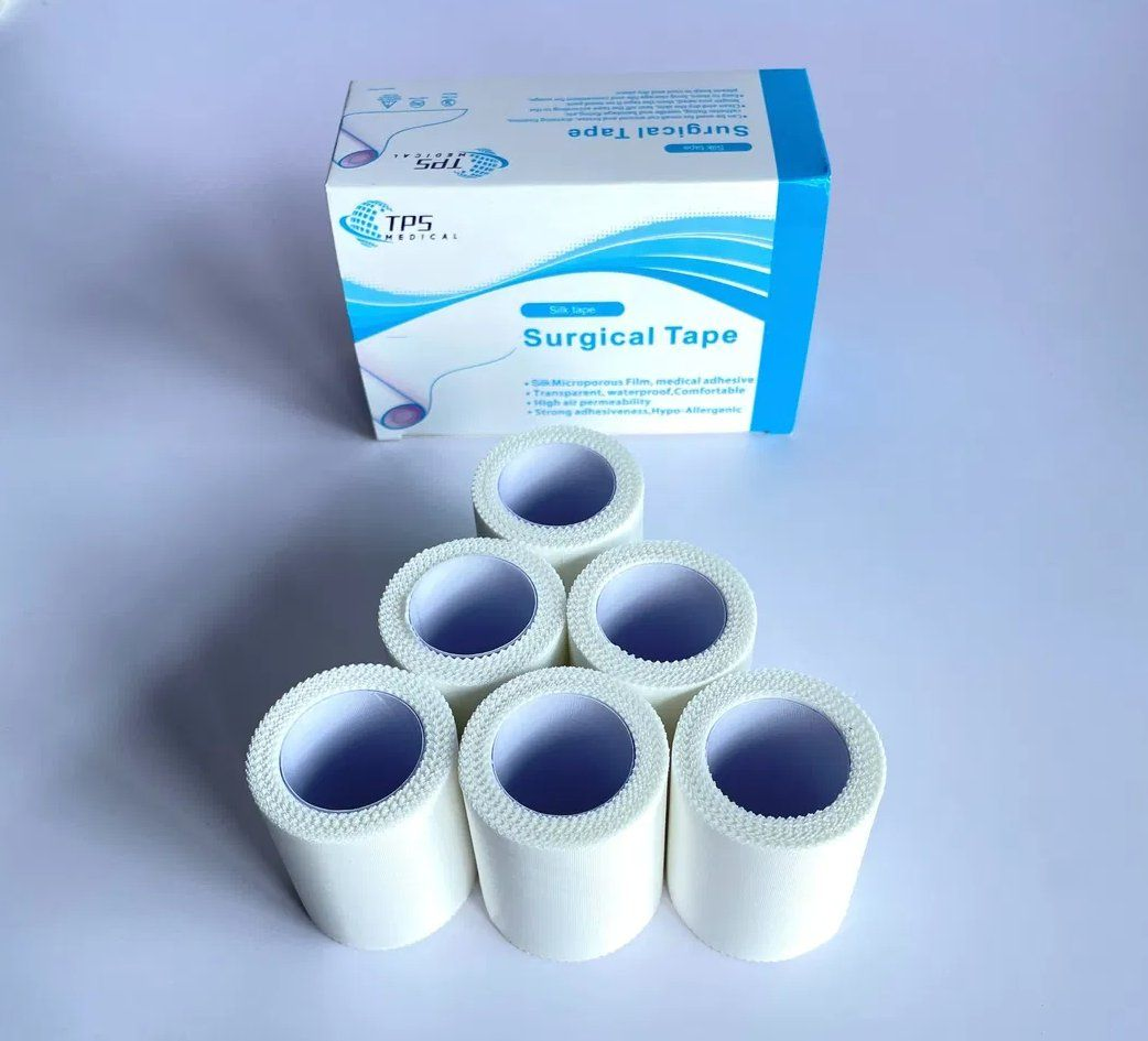 TPS High Quality Medical Silk Adhesive Tape Easy Tear Breathable Surgical Plaster for Ankles Wrist Bandage Wrap Sports Gymnastics Supplies