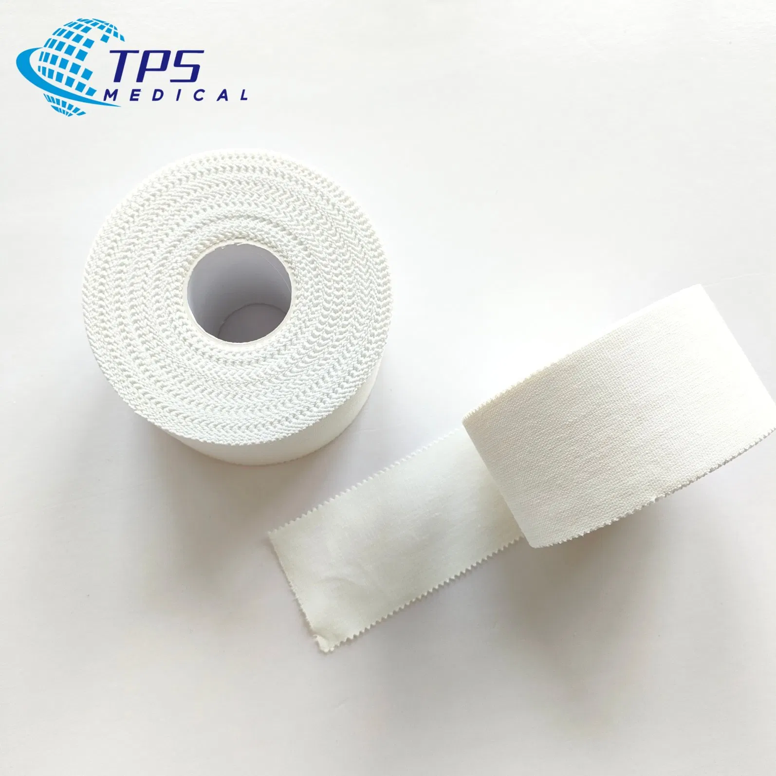 TPS High Breathable Waterproof White Cotton Rigid Athletic Sports Strapping Tape