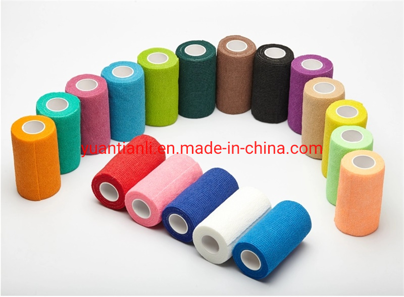 10cm* 4.5m Supply Custom Bulk Wholesale Non Woven Cohesive Elastic Bandage