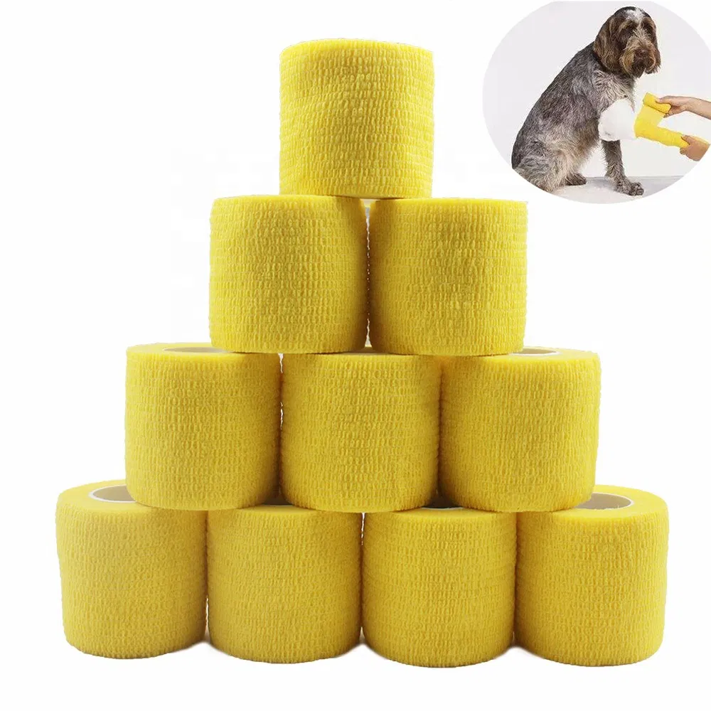 Cohesive Pet Self-Adhesive Bandage Elastic Breathable Surgical Wrap for Vets Hand Guard