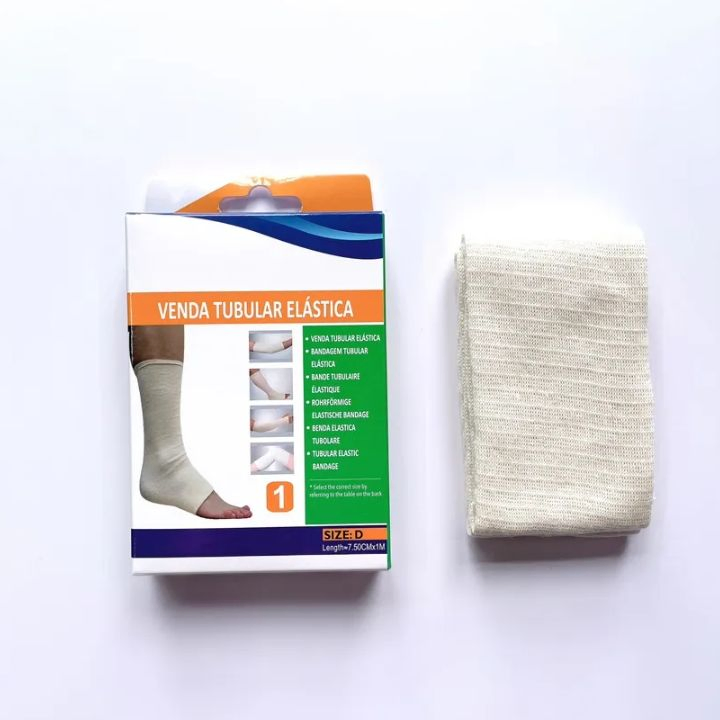 Eco-Friendly Recyclable 1m Tubular Compression Bandage Custom Logo &amp; Private Label OEM ODM Direct Factory Supply for Wrist/Elbow/Ankle/Knee Sports Protectio