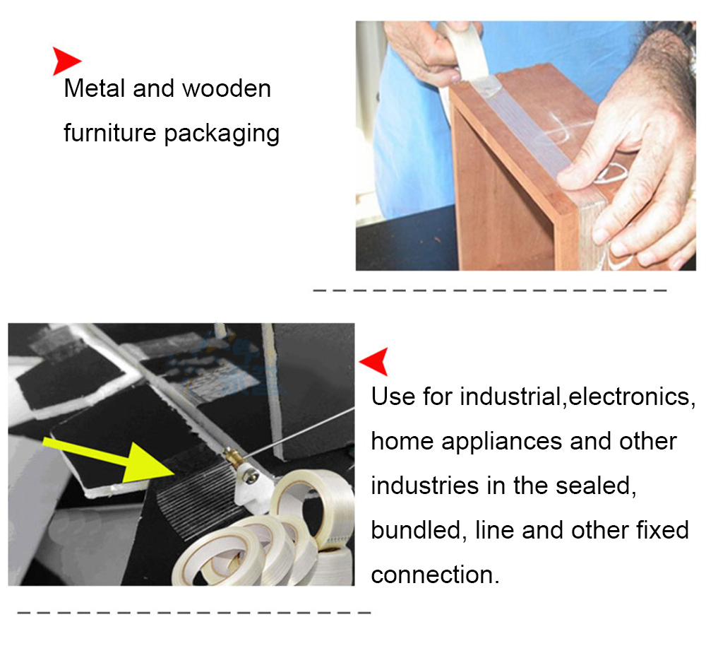 Heavy Duty Strong Packing Wrapping Strapping Fiberglass Reinforced Cross Weave Filament Tape