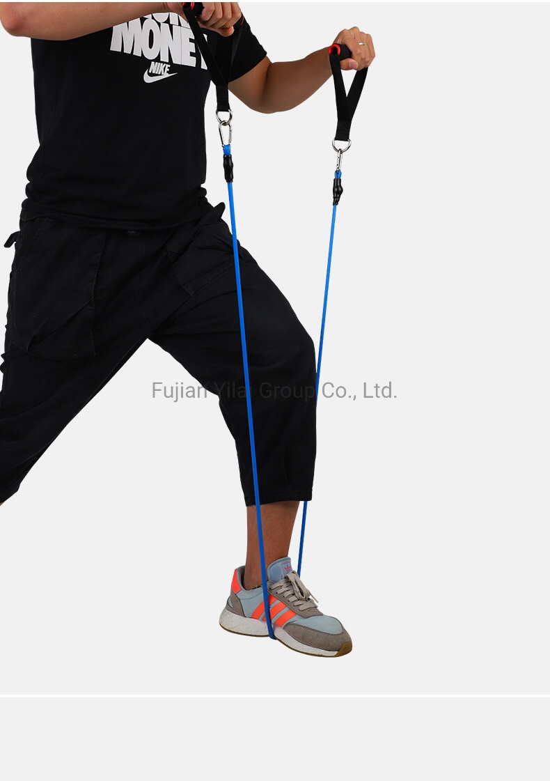 Latex Resistance Band Set with Foam Handles for ABS Exercise Workout Fitness Rally 11 Sets