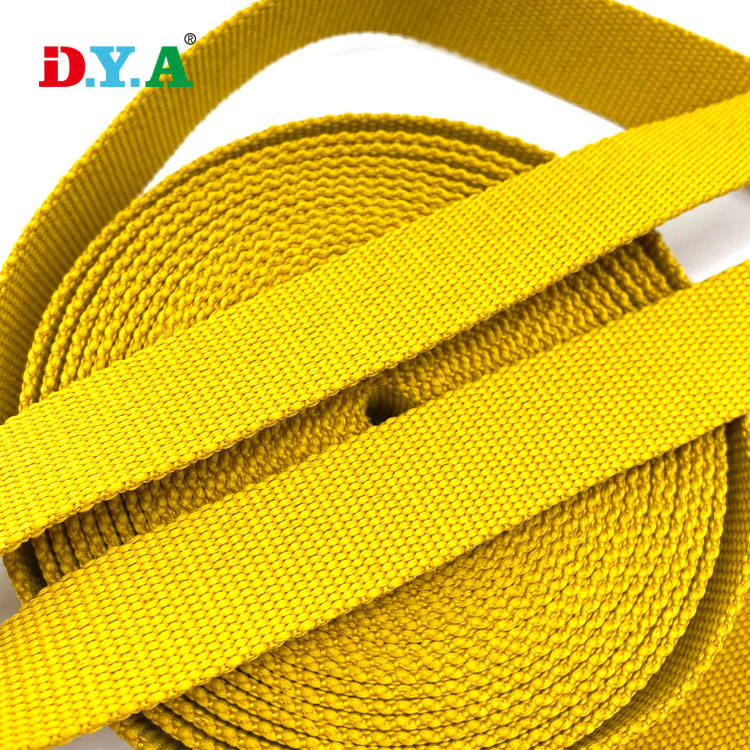 Custom Width Yellow Heavy Duty Polypropylene Strapping Ppwebbing Tape for Bag Strap Sling