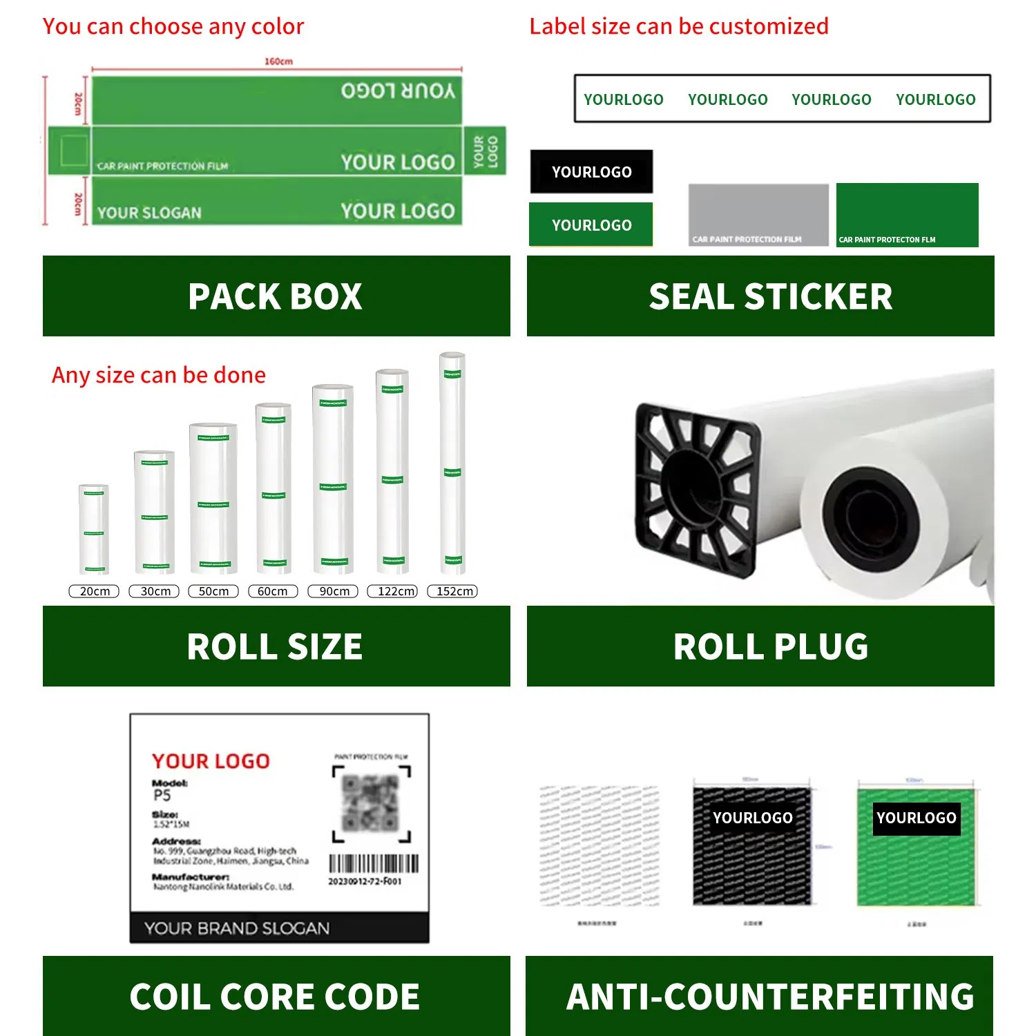 Blue PVC TPU Ppf Self Adhesive Paint Protection Film Car Vinyl Wrap